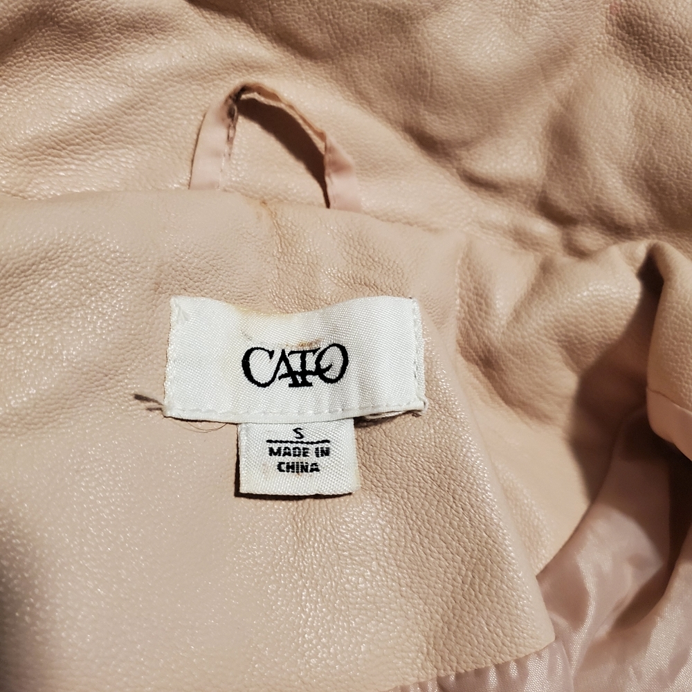 Cato Pink Pleather Jacket - Picture 3 of 5